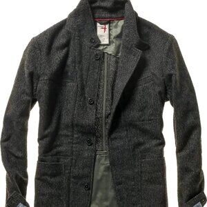 Relwen - Heritage Trap Blazer - Dark Charcoal Herringbone